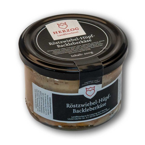Herzogs Röstzwiebel-Hüpf-Backleberkäse im 200g Glas