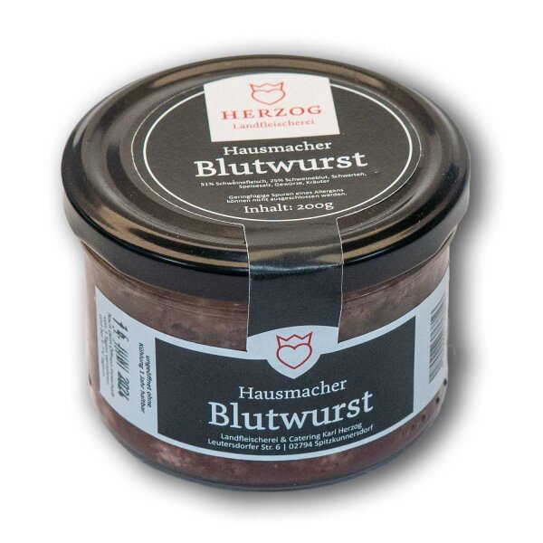 Herzogs Blutwurst im 200g Glas
