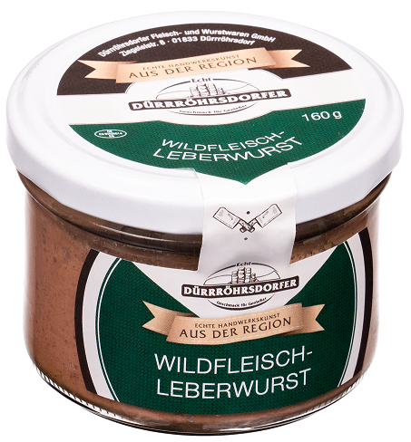 Dürrröhrsdorfer Wildfleischleberwurst im 160g Glas