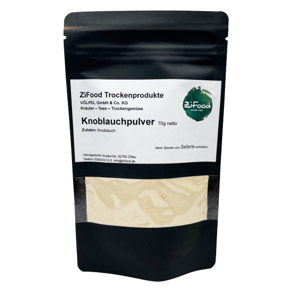ZiFood Knoblauchpulver getrocknet Beutel 70g